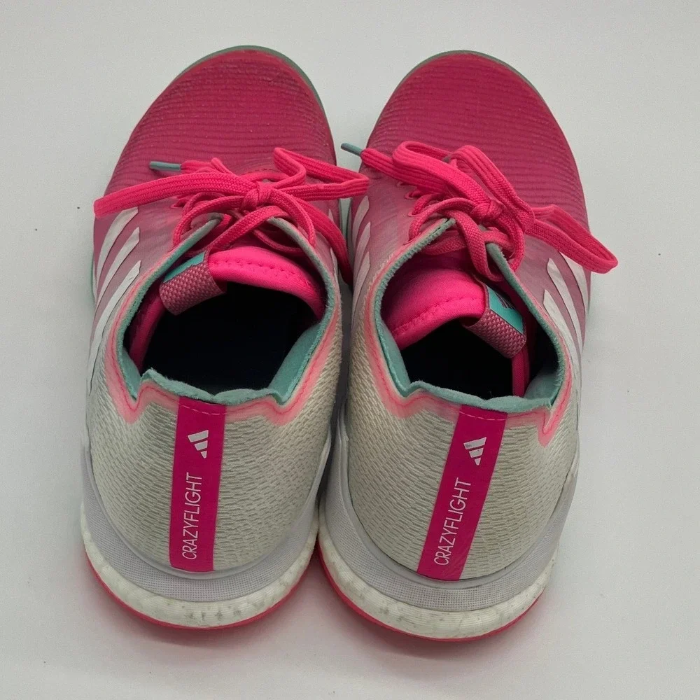 Adidas Crazyflight Volleyball Shoes Womens 9.5 Pink Teal Gradient Court Sneakers